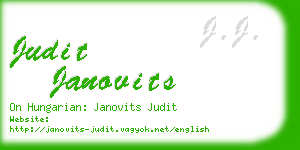 judit janovits business card